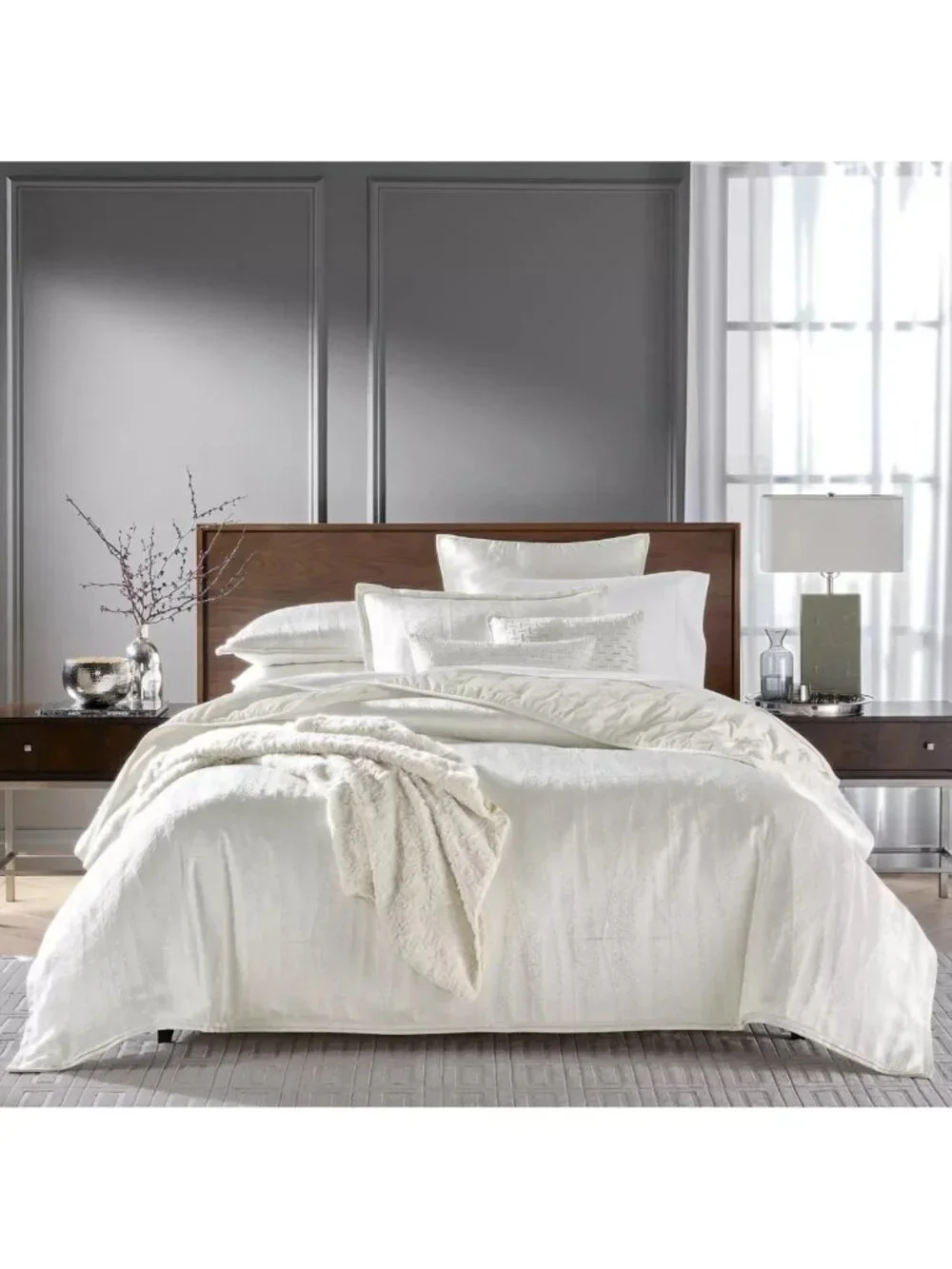Hotel Collection Fractured Geo Duvet Cover Set Full/Queen– Modern Luxury Bedding